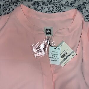 BRAND NEW ANNE KLEIN PINK SHIRT